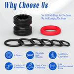 Penis Ring Adult Sex Toys For Men, Penis Sleeve Cock Ring Set With 8 Different Sizes, Silicone Male Sex Toys For Erection Enhancing, Ball Stretcher Ring With Dual Reinforcement Cock Ring Set