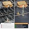 Oven Liners for Bottom of Oven - 3 Pack Large Heavy Duty Mats, 16.25”x23” Non-Stick Reusable Liner for Electric, Gas, Toaster Ovens, Grills - BPA & PFOA Free Oven Cleaning Kitchen Accessory (Black)