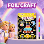 Foil Art Craft Kit for Kids, Sparkly Birthday Gift Toy Set
