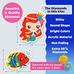 Princess Diamond Art Sticker Kit for Kids & Beginners, DIY Gem Craft by Numbers
