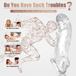 3 Sizes Reusable Penis Sleeves Cock Ring, Cock Sleeve Penis Extender Soft Silicone Clear Adult Sex Toys For Men Women, Penis Ring Enlarger Penis Girth Enhancer Sleeve For Couples Pleasure Sex Toys