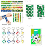 93 Pcs Soccer Party Favors with Bracelets, Keychains, Stickers & Gift Bags