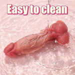 Realistic Dildo-9.5" Soft Dual-Density Thick Dildo for Women