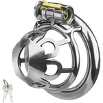 Stainless Steel Male Chastity Cage, Chastity Device For Men, Locked Cock Cage, Penis Cage, Sm Bondage Gear, Chastity Sex Toy (1.77 Inch)