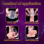 Pennis Extende Penis Sleeve Cock Sleeve Reusable Condom, Sex Toys - Pumps & Enlargers Super Thick Realistic Penis Extender Enlarger For Men (Transparent(2))