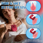 Rose Sex Toy for Women - Rose Sucking Vibrator Clitoral Nipple Stimulator with 10 Modes, G Spot Vibrator Sucker, Personal Massager Dildo for Women Female Couples Adult Sex (Red)