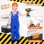 Kids Tool Set 46 Pcs, Christmas Birthday Gifts For Kids Ages 3,4,5,6,7,8, Toddler Tool Set With Portable Tool Box & Electronic Toy Drill, Construction Toys Tools For Toddlers, Tool Kits For Boys Girls