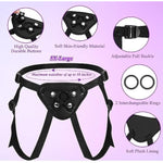 Strap On Dildo With Harness - Wearable Realistic 8.9-Inch Soft Clear Big Dildo With Strong Suction Cup For Female Masturbation, Lesbian Couples, And Gay Pleasure