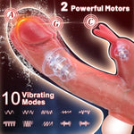 Penis Sleeve Vibrator Sex Toys - Male Penis Extender Realistic Vibrating Cock Sleeve Rabbit Enlarger Pump, Male Sex Toys With 2 Motors & 10 Remote Control Vibrations For Erection Couples Toys