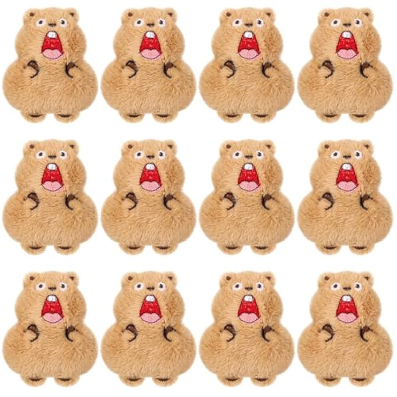 12 Pcs Mini Groundhog Stuffed Animal Bulk Cute Woodchuck Plush Stuffed Animal Flocking Groundhog Gift Backpack Accessory Bags Purse Diy Decor For Wedding Shower Birthday Christmas Party Favor
