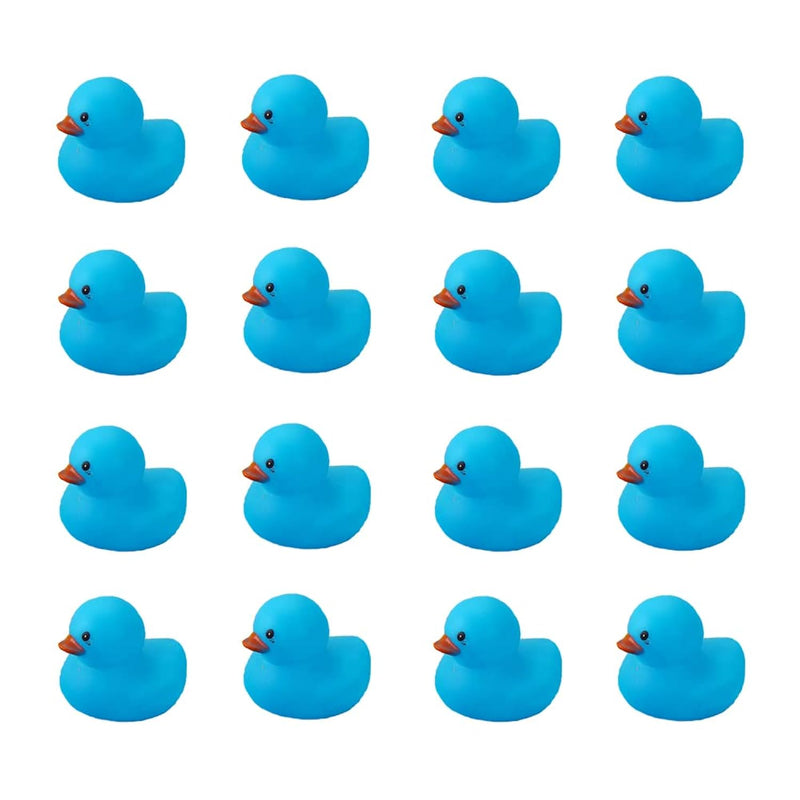 Bath Duck Toys 16 Pcs Blue Mini Rubber Ducks Squeak And Float Duckies Baby