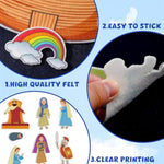 12 Set Felt Board Stories Pieces Set Felt Animals Bible Fairy Tales For Preschool Animals Figures Flannel Board Stories For Toddlers Preschool Kindergarten Storytelling (Bible)