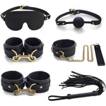 Bdsm Restraints Sex Toys 8Pc Bondage Restraints Set Fetish Bed Restraints Kits For Beginners,Leather Bondage Sexual Bdsm Kit(Black)
