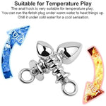 Anal Butt Plug Metal Anal Beads Dildo Prostate Massage Anal Vaginal Dilator Bdsm Sex Toys For Men Women Couple (Medium(5.11 Inch))