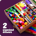 Crafting Kit for Kids Ages 4-12, Arts and Crafts Vault, Birthday Gift for Boys and Girls
