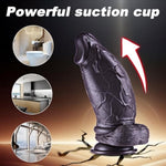 2.6" Diameter Black Xl Thick Dildo,6.5'' Realistic Small Silicone Dildo Butt Plug With Suction Cup For Anal Play,Fat Dildo Cute Butt Plug Sex Toy,Wide Penis For Men And Women