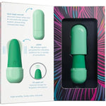 Private Pleasure Bullet Vibrator, Made Of Body-Safe Silicone, Quiet Mode, 10 Settings, Rechargeable & Waterproof, Hygiene & Privacy Cover, Green