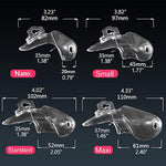 Ht-V3 Chastity Cage | Lightweight Cock Cage | Resin Chastity Devices | Male Chastity Cage | Adult Sex Toy For Men | Magiclockers | 4 Sizes Rings Included | Transparent (Small)