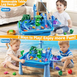 Water Table Play Sink Toy For Kids 2 3 4 5 6 Years Old - Outdoor Kitchen With Running Water, Fishing Games, Toddler Water Play Table For Kids Ages 3-8, Beach Outdoor Toys, Summer Gifts