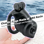 Chastity Devices Lock With 4 Cock Rings Hollow Chasity Cage Device In The Shape Of A Dog Dildo Penis Sm Bondage Fetish Sex Toys Set For Men, Couples (L,Black)