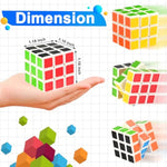 40 Mini Cube Puzzles, 1.18In 3X3, Fun Party Favors For Kids - School Rewards & Classroom Prizes, Perfect For Birthdays, Easter, Christmas & Stocking Stuffers (40Pcs-6 Colors (Black))