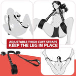 Bdsm Sex Bondage Thigh Sling - Neck To Wrist Restraints Kit - Adults Bondage Sex Toys Sm Games Play Tools - Adjustable Sex Bondage Restraints Set With Writs And Thigh Cuffs For Couples