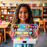 16 Inch LED Drawing Board for Kids Rechargeable LED Note Board with Colors