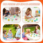 45 Pcs Porcelain Mini Tea Cup Painting Set for Kids, DIY Ceramic Craft & Party Gift