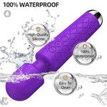Clitioral Vibrator Wand Massager,Large Female Clit Sexual Stimulation Device With 20 Vibrations & 8 Speeds,Rechargeable Personal Vibrating Handheld Massager Cordless Women Sex Toys For Couple,Purple