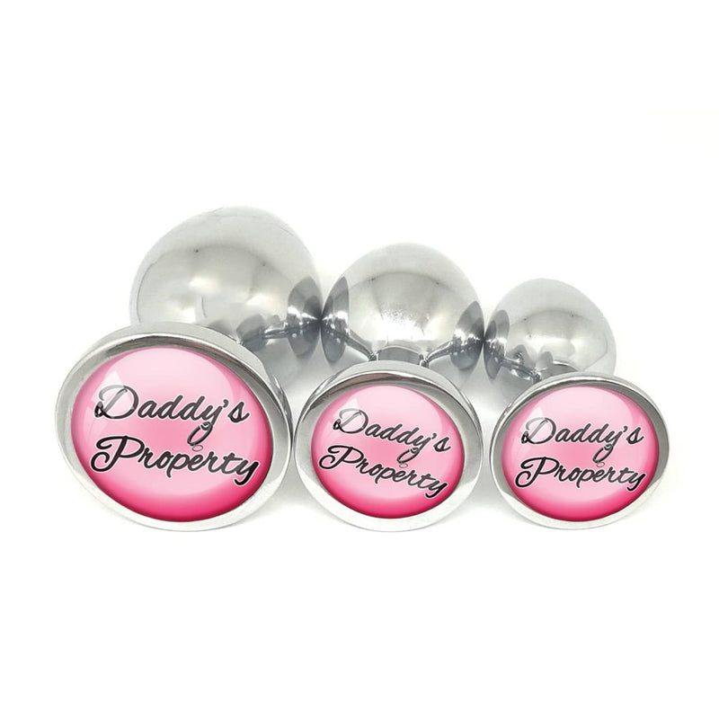 Pink DDLG Metal Butt Plug - Choose Your Size or Set of 3