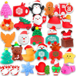 Squishies, 25 Pack Mochi Squishy Toys - Christmas Kawaii Cat Squishys Slow Rising Animals - Party Favors, Goodie Bag, Birthday Gifts, Mini Squishies Stress Reliever Toy Pack