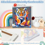 4 Pack Paint by Numbers for Kids Ages 8-12, Cute Animal 8 x 8 Inch Canvas Art