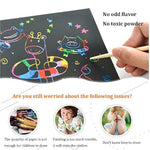 56 Pcs Scratch Art Set for Kids with Black Paper, Cards, Boards & Doodle Pads
