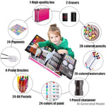 139-Piece Art Supplies Kit with Sketch Pads, Pencils, Pastels, Watercolors & Case