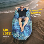 Inflatable Lounger Air Sofa Couch, Portable Beach & Camping Chair, Water Proof Couch For Backyard Picnics Hiking Outdoor Music Festivals Camping Beach Traveling, Lightweight And Easy Setup Blue