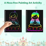 2 Pack Rainbow Scratch Paper Notebooks for Kids Art Crafts Ages 4-8