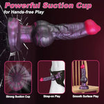 Fantasy Dog Knot Dildo, 9" Huge Monster Horse Knotted Wolf Thick Silicone Dragon Alien Animal Anal Dildo With Suction Cup, Large Butt Plug Adult Sex Toys For Men Women Gay