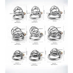 Chastity Cage For Men Steel Cock Cage With Penis Ring Male Ventilation Small Chastity Devices Locked Penis Exercise Sex Toy For Adult (2-Ring-45Mm)