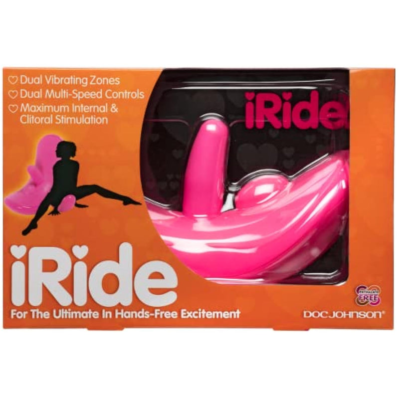 DOC JOHNSON iRide Adult Dual Zone Massager (Pink)