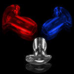 Luminous Hollow Anal Plug Transparent Soft Wearing Anal Plug Anus Peep For Anal Expansion For Couple(M)