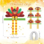 24 Sets Thanksgiving Turkey Craft Kits, DIY Beaded Felt Turkey Art Activity