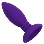 Small Silicone Anal Butt Plugs With Suction Cup For Adult Couples Starters (Purple)