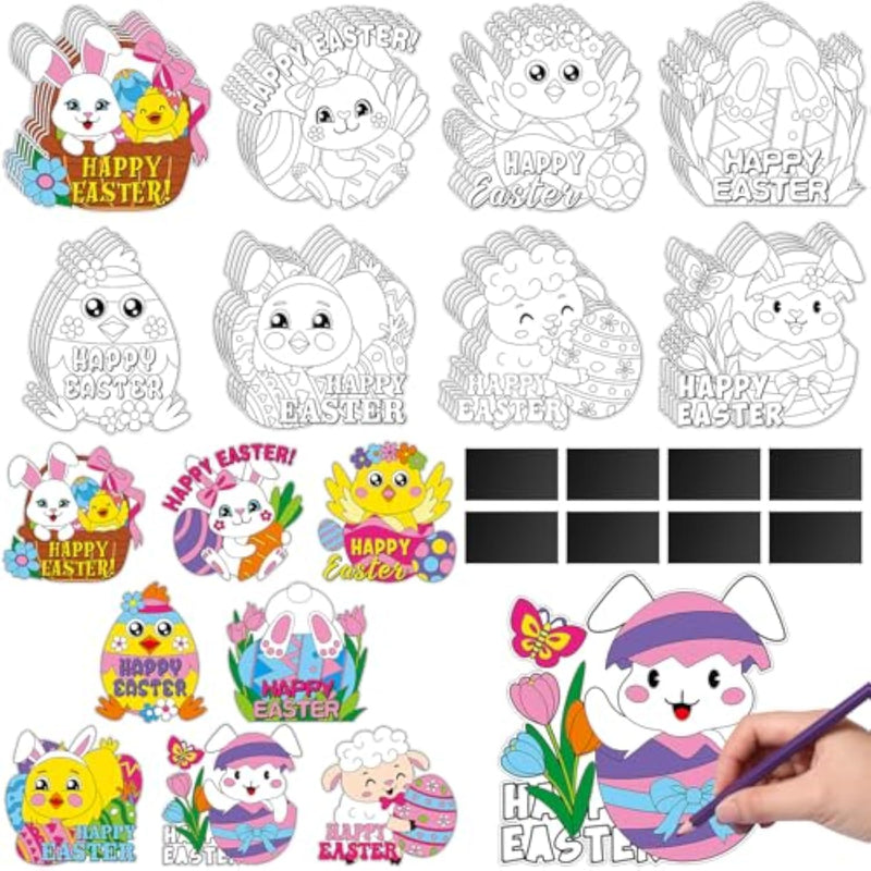 40 Piece Easter Magnet Painting Kit for Kids DIY Craft Supplies