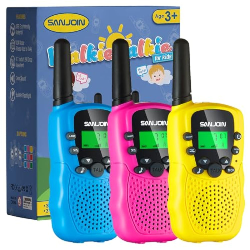 Walkie Talkies For Kids Toys Stocking Stuffers For Kid Boys Girls 4-6, 3 Miles Range Walkie Talkie To Camping, Outdoor, 4 Year Old Girl Birthday Gifts For 3 4 5 6 7 8 9 Year Old Boy Girl Gifts Age 6-8