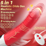 Sex Machine Thrusting Dildo Vibrator - Adult Toys Realistic Dildos With 9 Thrustion & 9 Vibration Modes For G-Spot Vagina Anal Sex Stimulation, Remote Control Dildo Sex Toys For Women Couples Pleasure