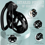 Male Chastity Cage, Lightweight Cock Cage Device, Large Chastity Device With 3 Sizes Rings, Penis Training And Abstinence Bdsm Sex Toys For Men?S?