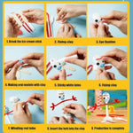 100 Pcs Forky Craft Kit with Sporks, Pipe Cleaners, Eyes & Popsicle Sticks