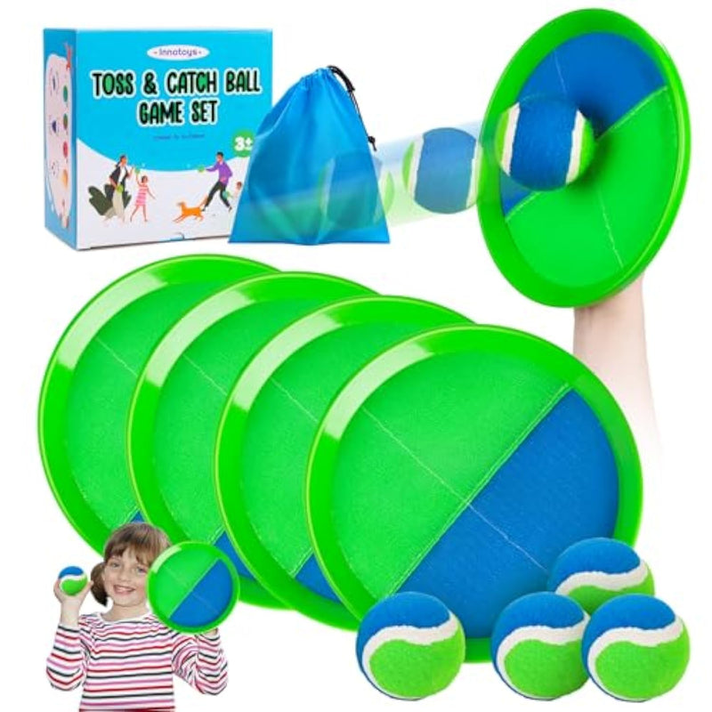 Toss And Catch Ball Game - Ideal Outdoor Beach, Pool & Yard Toy For Toddlers And Kids Ages 4, 5, 6, 7, 8+, Perfect For Boys Girls - Great Birthday Gift & Stocking Stuffers