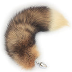 Stainless Steel Fox Tail with Sensual Anal Plug and Stylish Keychain