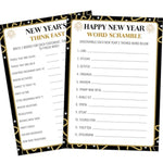 New Years Eve Party Games Pack Of 30, Think Fast, Word Scramble New Year'S Eve Activity Games For Adults, 2026 New Year Game -Nyg02